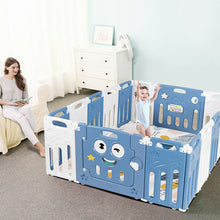 Load image into Gallery viewer, Gymax 16-Panel Foldable Baby Playpen Kids Activity Centre w/ Lock Door &amp; Rubber Mats
