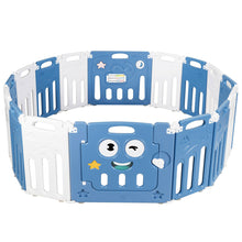 Load image into Gallery viewer, Gymax 16-Panel Foldable Baby Playpen Kids Activity Centre w/ Lock Door &amp; Rubber Mats
