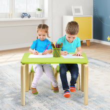 Load image into Gallery viewer, Gymax 3 Piece Kids Wooden Table and 2 Chairs Set Children Art Activity Desk Furniture
