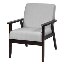 Load image into Gallery viewer, Gymax Wooden Upholstered Accent Chair Fabric Armchair Home Office
