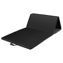 Load image into Gallery viewer, Gymax Foldable Gymnastics Exercise  Mat Tumbling Pad 4&#39; x 8&#39; w/ Carrying Handles Black

