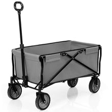 Load image into Gallery viewer, Gymax Folding Collapsible Utility Wagon Garden Cart w/ Wheels Grey/Red/Blue
