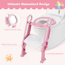 Load image into Gallery viewer, Gymax Foldable Potty Training Toilet Seat w/ Step Ladder Adjustable Baby Kids Home
