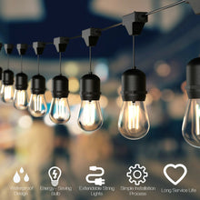 Load image into Gallery viewer, Gymax 19.5FT LED Outdoor Waterproof Commercial Grade Patio Globe String Lights Bulbs
