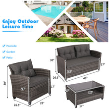 Load image into Gallery viewer, Gymax 8PCS Rattan Patio Conversation Set Cushioned Outdoor Furniture Set
