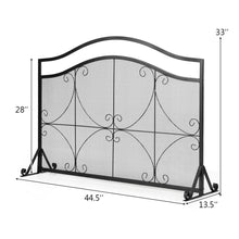 Load image into Gallery viewer, Gymax Single Panel Fireplace Screen Free Standing Spark Guard Fence for Baby Pet Safe
