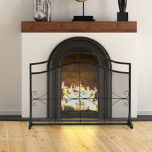 Load image into Gallery viewer, Gymax Single Panel Fireplace Screen Free Standing Spark Guard Fence for Baby Pet Safe

