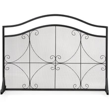 Load image into Gallery viewer, Gymax Single Panel Fireplace Screen Free Standing Spark Guard Fence for Baby Pet Safe
