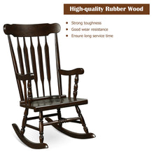 Load image into Gallery viewer, Gymax 2PCS Wooden Rocking Chair Single Rocker Indoor Garden Patio Yard Coffee
