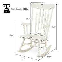 Load image into Gallery viewer, Gymax Wooden Rocking Chair Single Rocker Indoor Garden Patio Yard White
