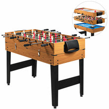 Load image into Gallery viewer, Gymax 48'' 3-In-1 Multi Combo Game Table Foosball Soccer Billiard Slide Hockey For Kids
