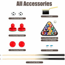 Load image into Gallery viewer, Gymax 48'' 3-In-1 Multi Combo Game Table Foosball Soccer Billiard Slide Hockey For Kids
