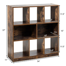 Load image into Gallery viewer, Gymax Bookcase Industrial Freestanding Bookshelf Storage Organizer w/ Open Compartments
