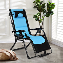 Load image into Gallery viewer, Gymax Folding Zero Gravity Chair Oversized Lounge Chair Recliner w/ Cup Holder
