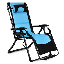 Load image into Gallery viewer, Gymax Folding Zero Gravity Chair Oversized Lounge Chair Recliner w/ Cup Holder
