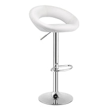 Load image into Gallery viewer, Gymax Set of 4 Adjustable Bar Stools Swivel Pub Chairs Barstools PU Leather White
