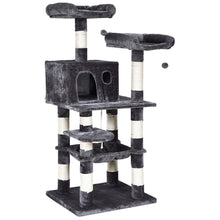 Load image into Gallery viewer, Gymax 55&#39;&#39; Multi-Level Cat Tree Condo Kitten Activity Tower w/ Hammock
