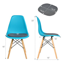 Load image into Gallery viewer, Gymax 2PCS Dining Chair Mid Century Modern DSW Chair Furniture W/ Linen Cushion Blue
