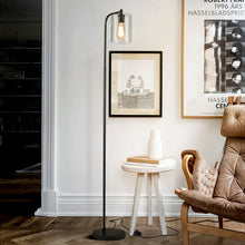 Load image into Gallery viewer, Gymax Industrial Floor Lamp w/ Glass Shade Indoor Modern Tall Pole Lamp for Office
