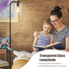 Load image into Gallery viewer, Gymax Industrial Floor Lamp w/ Glass Shade Indoor Modern Tall Pole Lamp for Office
