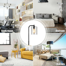 Load image into Gallery viewer, Gymax Industrial Floor Lamp w/ Glass Shade Indoor Modern Tall Pole Lamp for Office
