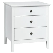 Load image into Gallery viewer, Gymax Nightstand Beside End Side Table Accent Table Organizer W/3 Drawers White

