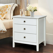 Load image into Gallery viewer, Gymax Nightstand Beside End Side Table Accent Table Organizer W/3 Drawers White
