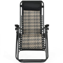 Load image into Gallery viewer, Gymax Set of 2 Folding Rattan Patio Zero Gravity Lounge Chair Recliner w/ Headrest
