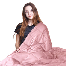 Load image into Gallery viewer, Gymax 7-20 lbs Cooling Weighted Blanket Luxury Cooler Version Cotton &amp; Glass Beads Light Green/Blue/Pink
