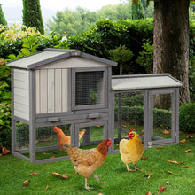 Load image into Gallery viewer, Gymax 58&#39;&#39; Wooden Rabbit Hutch Large Chicken Coop Weatherproof Indoor Outdoor Use Gray
