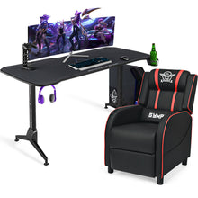Load image into Gallery viewer, Gymax 62.5&#39;&#39; Adjustable Gaming Desk &amp; Massage Gaming Recliner Chair Set w/Mouse Pad
