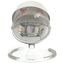 Load image into Gallery viewer, Gymax Baby Swing Electric Rocking Chair w/ Music Timer Mosquito Net Beige/Gray
