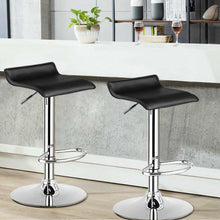 Load image into Gallery viewer, Gymax Set of 4 Swivel Bar Stool PU Leather Adjustable Kitchen Counter Bar Chairs Black

