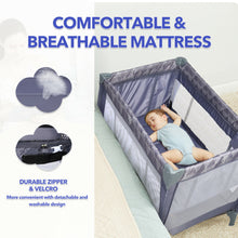 Load image into Gallery viewer, Gymax Portable Foldable Baby Playard Playpen Nursery Center w/ Changing Station Grey
