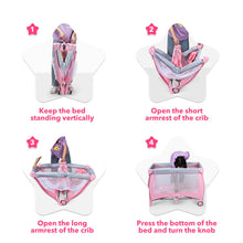 Load image into Gallery viewer, Gymax Portable Foldable Baby Playard Playpen Nursery Center w/ Changing Station Pink
