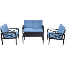 Load image into Gallery viewer, Gymax 4PCS Patio Sofa Conversation Set Outdoor Furniture Set Yard w/ Cushion

