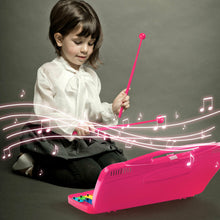 Load image into Gallery viewer, Gymax 25 Notes Kids Glockenspiel Chromatic Metal Xylophone w/ Pink Case and 2 Mallets
