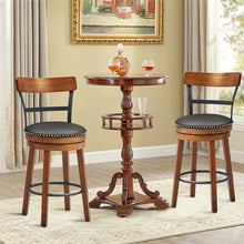 Load image into Gallery viewer, Gymax Set of 2 BarStool 25.5&#39;&#39; Swivel Counter Height Dining Chair with Rubber Wood Legs
