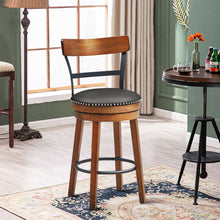 Load image into Gallery viewer, Gymax Set of 4 BarStool 25.5&#39;&#39; Swivel Counter Height Dining Chair with Rubber Wood Legs
