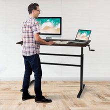 Load image into Gallery viewer, Gymax Standing Desk Height Adjustable Sit to Stand Workstation w/Crank Handle Brown
