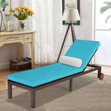 Load image into Gallery viewer, Gymax Adjustable Rattan Recliner Chaise Lounge Chair Patio w/ Cushion Wheels
