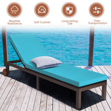 Load image into Gallery viewer, Gymax Adjustable Rattan Recliner Chaise Lounge Chair Patio w/ Cushion Wheels
