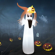 Load image into Gallery viewer, Gymax 6FT Halloween Inflatable Blow Up Ghost w/ Pumpkin LED Lights Yard Decoration
