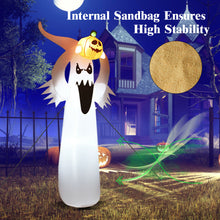 Load image into Gallery viewer, Gymax 6FT Halloween Inflatable Blow Up Ghost w/ Pumpkin LED Lights Yard Decoration
