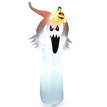 Load image into Gallery viewer, Gymax 6FT Halloween Inflatable Blow Up Ghost w/ Pumpkin LED Lights Yard Decoration
