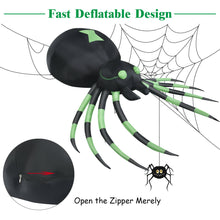 Load image into Gallery viewer, Gymax 6FT Halloween Inflatable Blow-Up Spider w/ LED Lights Outdoor Yard Decoration

