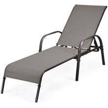 Load image into Gallery viewer, Gymax 2PCS Adjustable Chaise Lounge Chair Recliner Patio Yard Outdoor w/ Armrest Black
