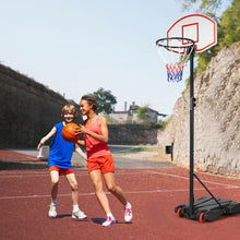 Load image into Gallery viewer, Gymax Basketball System Hoop Stand Backboard w/ Adjustable Height Wheels
