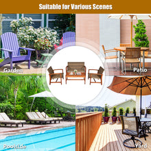 Load image into Gallery viewer, Gymax 4PCS Patio Conversation Set Outdoor Furniture Set w/ Acacia Wood Frame
