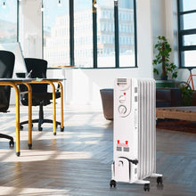 Load image into Gallery viewer, Gymax 1500W Oil Filled Radiator Space Heater w/ Adjustable Thermostat Home Office
